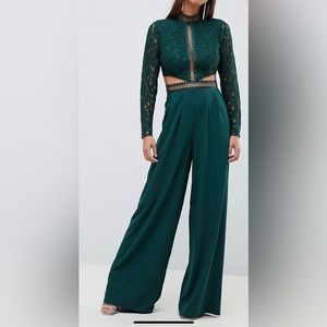 Gorgeous green ASOS jumpsuit. Never worn. Size 6